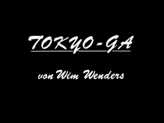 Title screen of Tokyo-Ga
