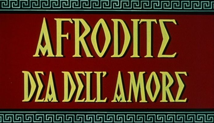 Title screen of Afrodite, dea dell'amore