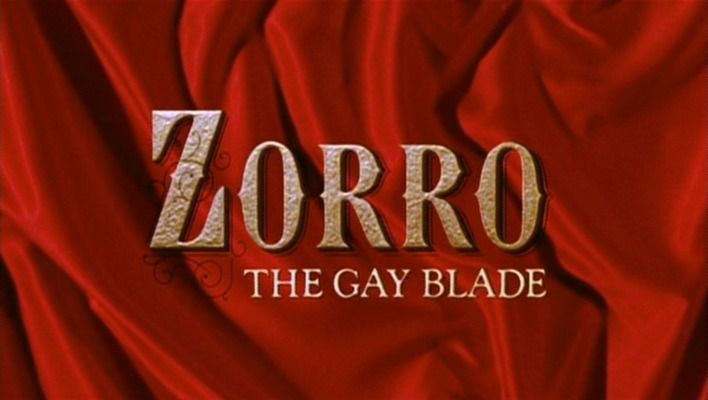 Title screen of Zorro: The Gay Blade