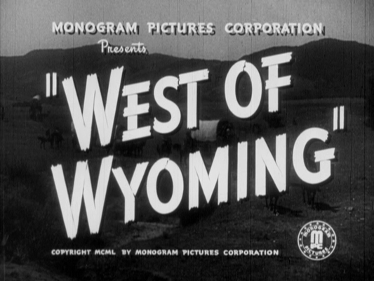 Title screen of West of Wyoming