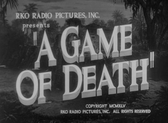 Title screen of A Game of Death