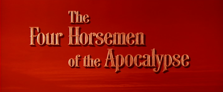 Title screen of The Four Horsemen of the Apocalypse