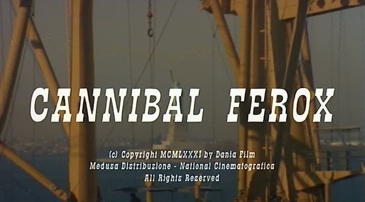 Title screen of Cannibal Ferox