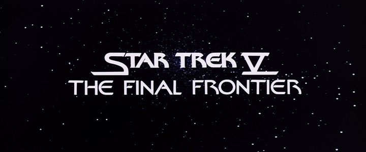 Title screen of Star Trek V: The Final Frontier