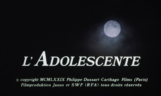 Title screen of L'adolescente