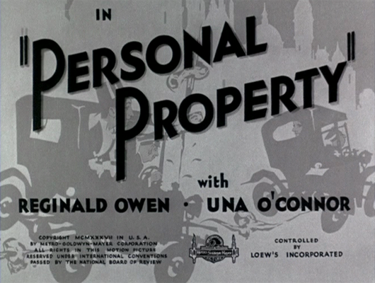 Title screen of Personal Property
