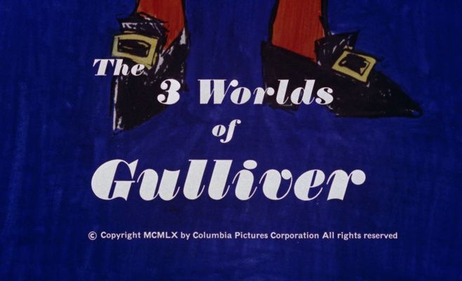 Title screen of The 3 Worlds of Gulliver