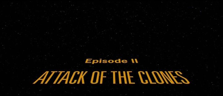 Title screen of Star Wars: Episode II - Attack of the Clones