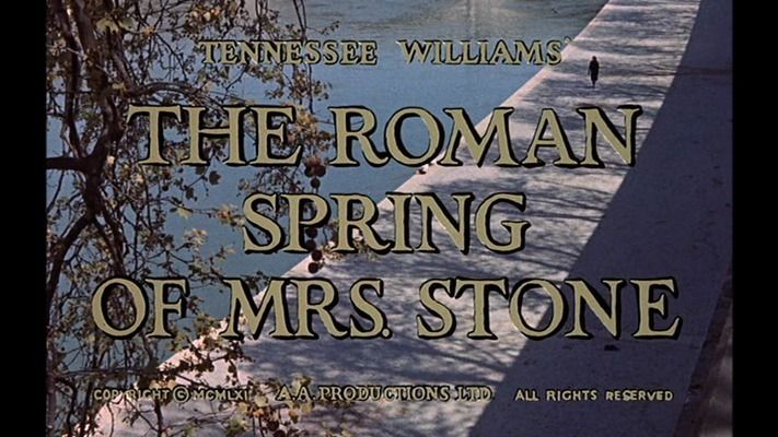 Title screen of The Roman Spring of Mrs. Stone