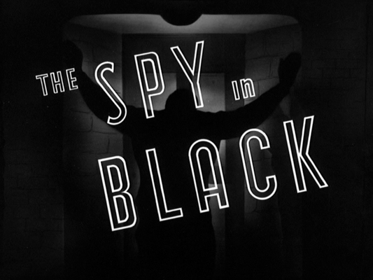 Title screen of The Spy in Black