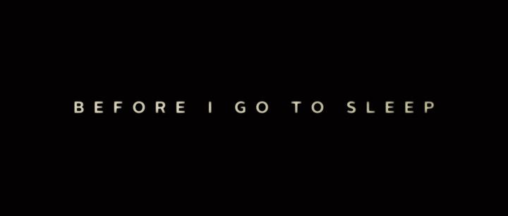 Title screen of Before I Go to Sleep