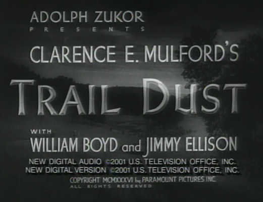 Title screen of Trail Dust