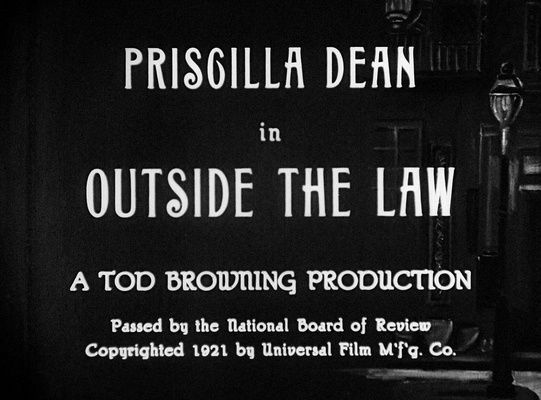 Title screen of Outside the Law