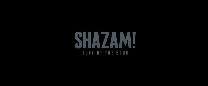 Title screen of Shazam! Fury of the Gods