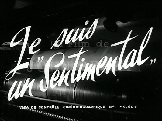 Title screen of Je suis un sentimental
