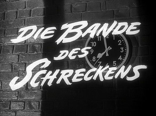 Title screen of Die Bande des Schreckens