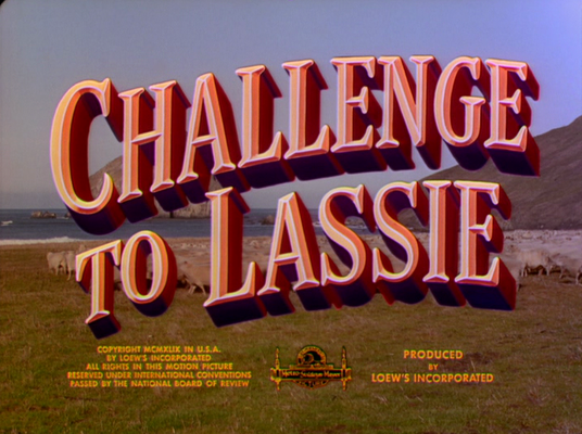 Title screen of Challenge to Lassie