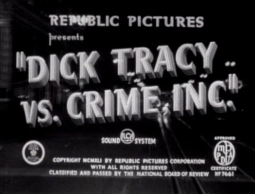 Title screen of Dick Tracy vs. Crime Inc.