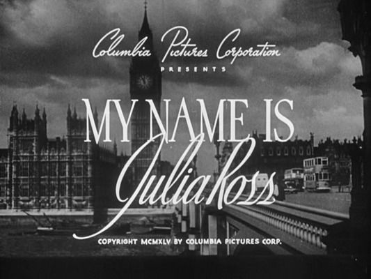 Title screen of My Name Is Julia Ross