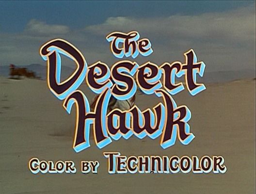 Title screen of The Desert Hawk