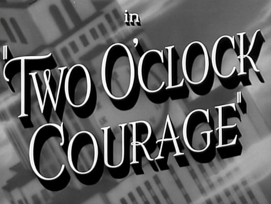 Title screen of Two O'Clock Courage