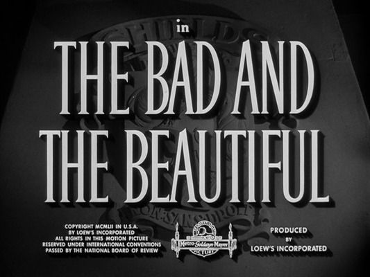Title screen of The Bad and the Beautiful