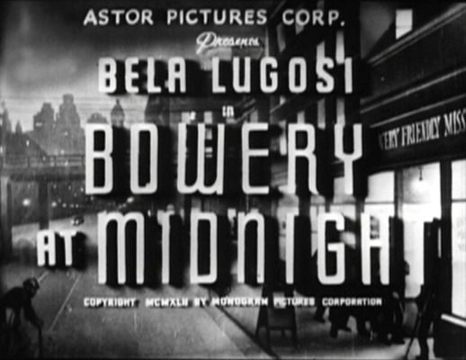 Title screen of Bowery at midnight