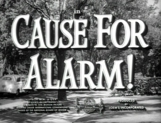 Title screen of Cause for Alarm!