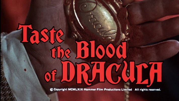 Title screen of Taste the Blood of Dracula