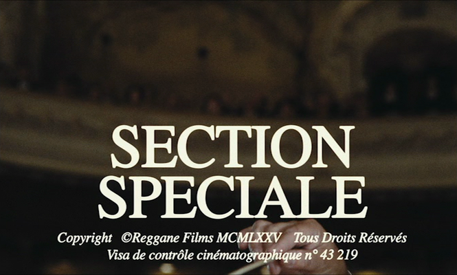 Title screen of Section spéciale