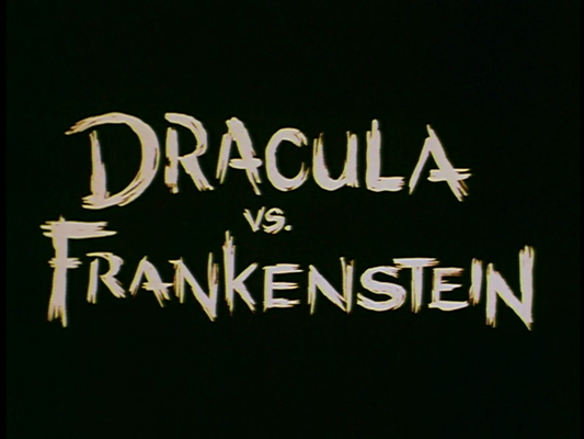 Title screen of Dracula vs. Frankenstein