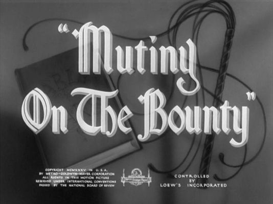 Title screen of Mutiny on the Bounty