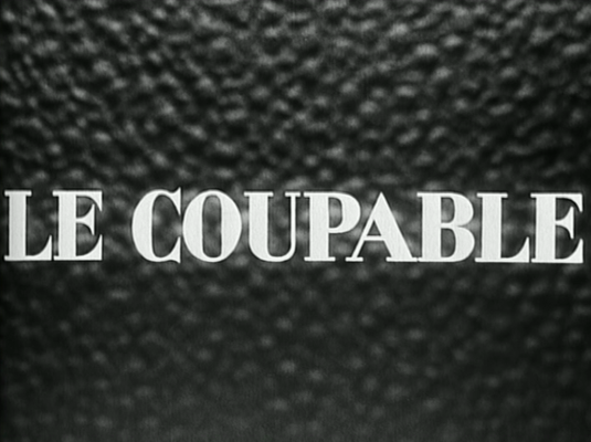 Title screen of Le coupable