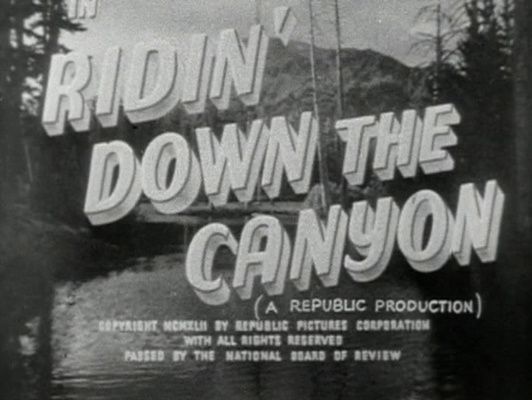 Title screen of Ridin' Down the Canyon