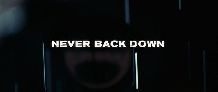 Title screen of Never Back Down