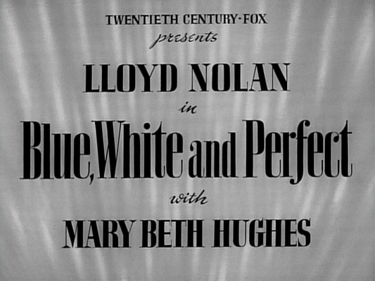 Title screen of Blue, White and Perfect