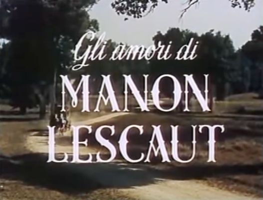 Title screen of Gli amori di Manon Lescaut