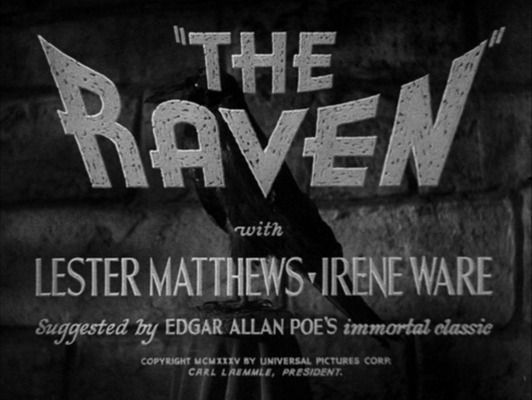 Title screen of The Raven