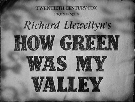 Title screen of How Green Was My Valley
