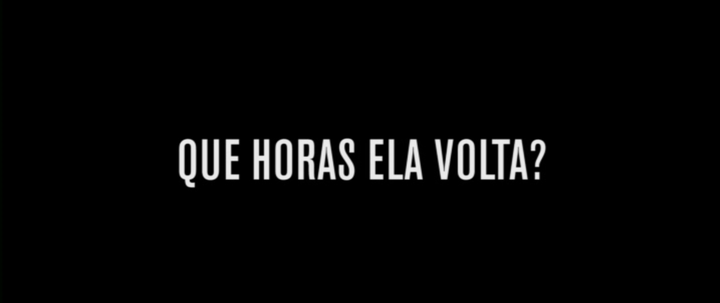 Title screen of Que Horas Ela Volta?