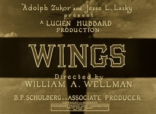 Title screen of Wings