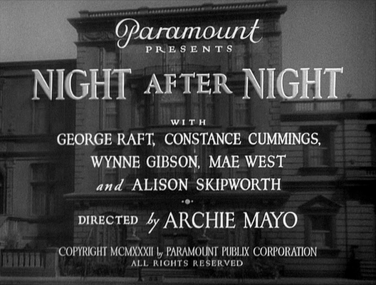 Title screen of Night After Night
