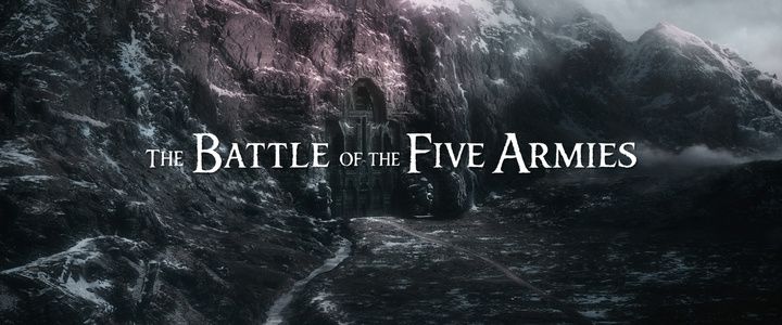 Title screen of The Hobbit: The Battle of the Five Armies