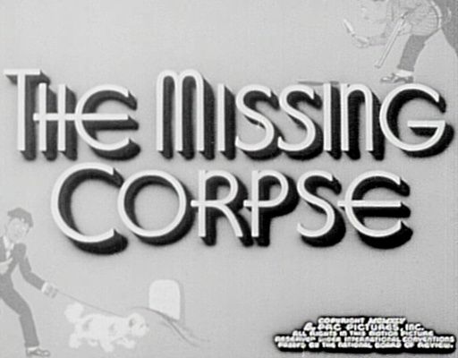 Title screen of The Missing Corpse