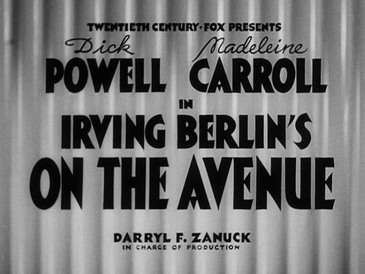 Title screen of On the Avenue