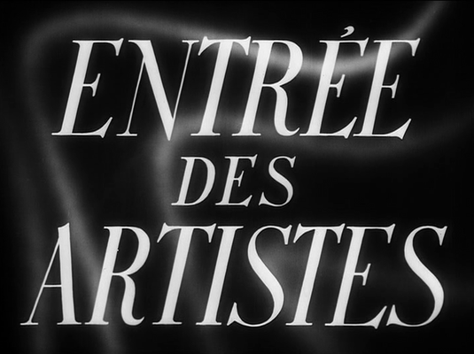 Title screen of Entrée des artistes