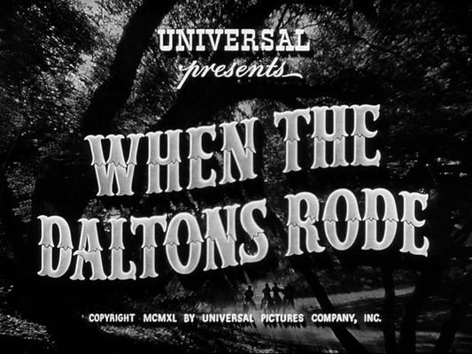 Title screen of When the Daltons Rode