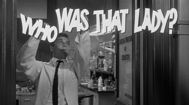 Title screen of Who Was That Lady?