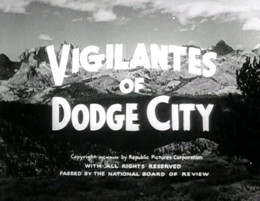 Title screen of Vigilantes of Dodge City