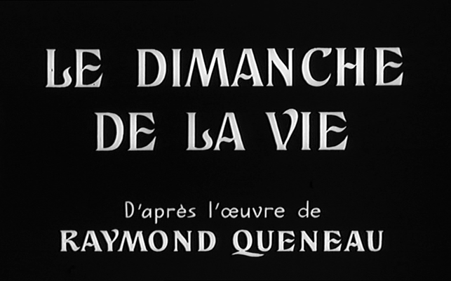 Title screen of Le dimanche de la vie